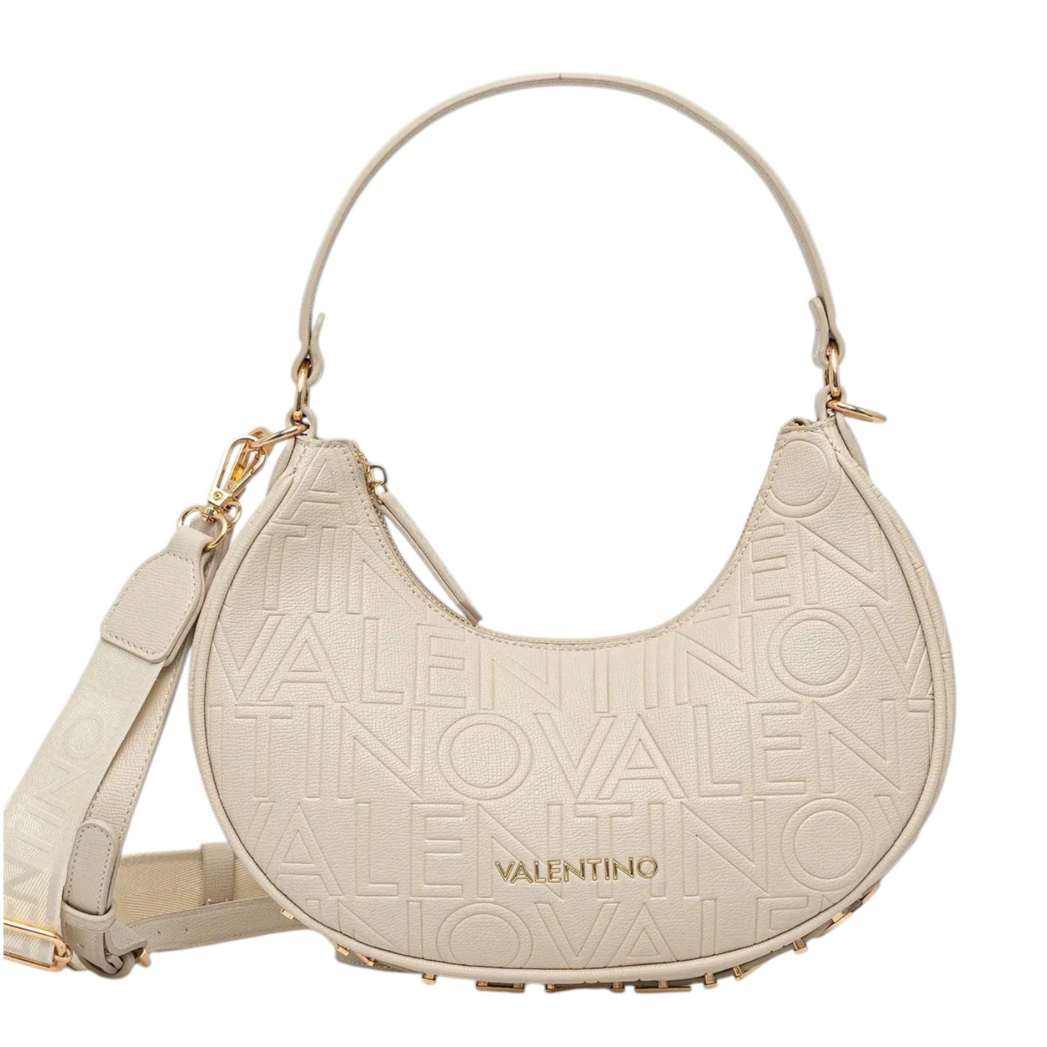 Mario Valentino Borsa a Spalla Donna Ecru Logata con Tracolla