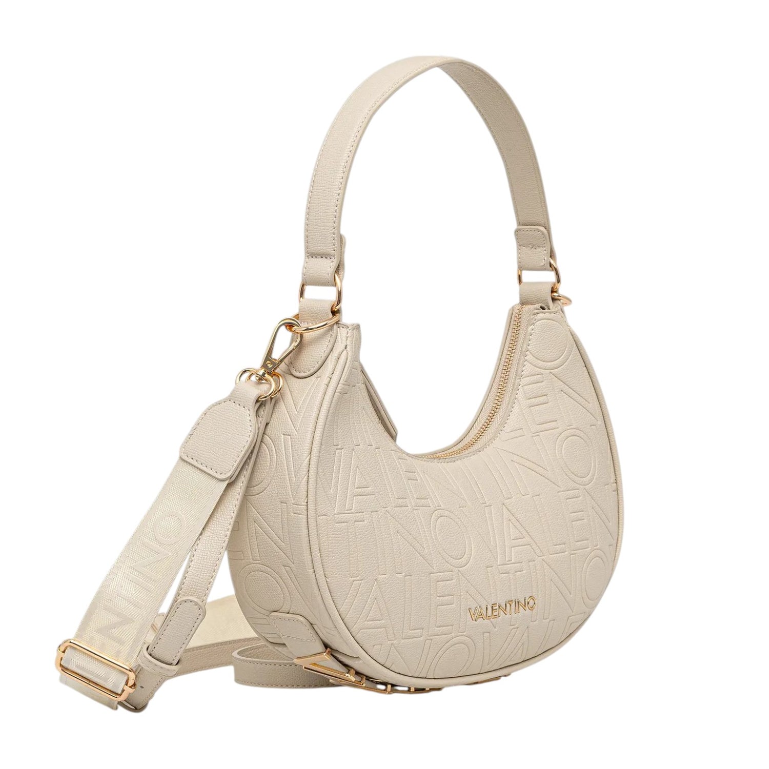Mario Valentino Borsa a Spalla Donna Ecru Logata con Tracolla