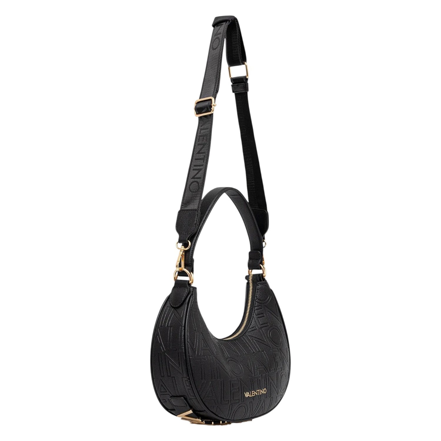 Mario Valentino Borsa a Spalla Donna Nera Logata con Tracolla