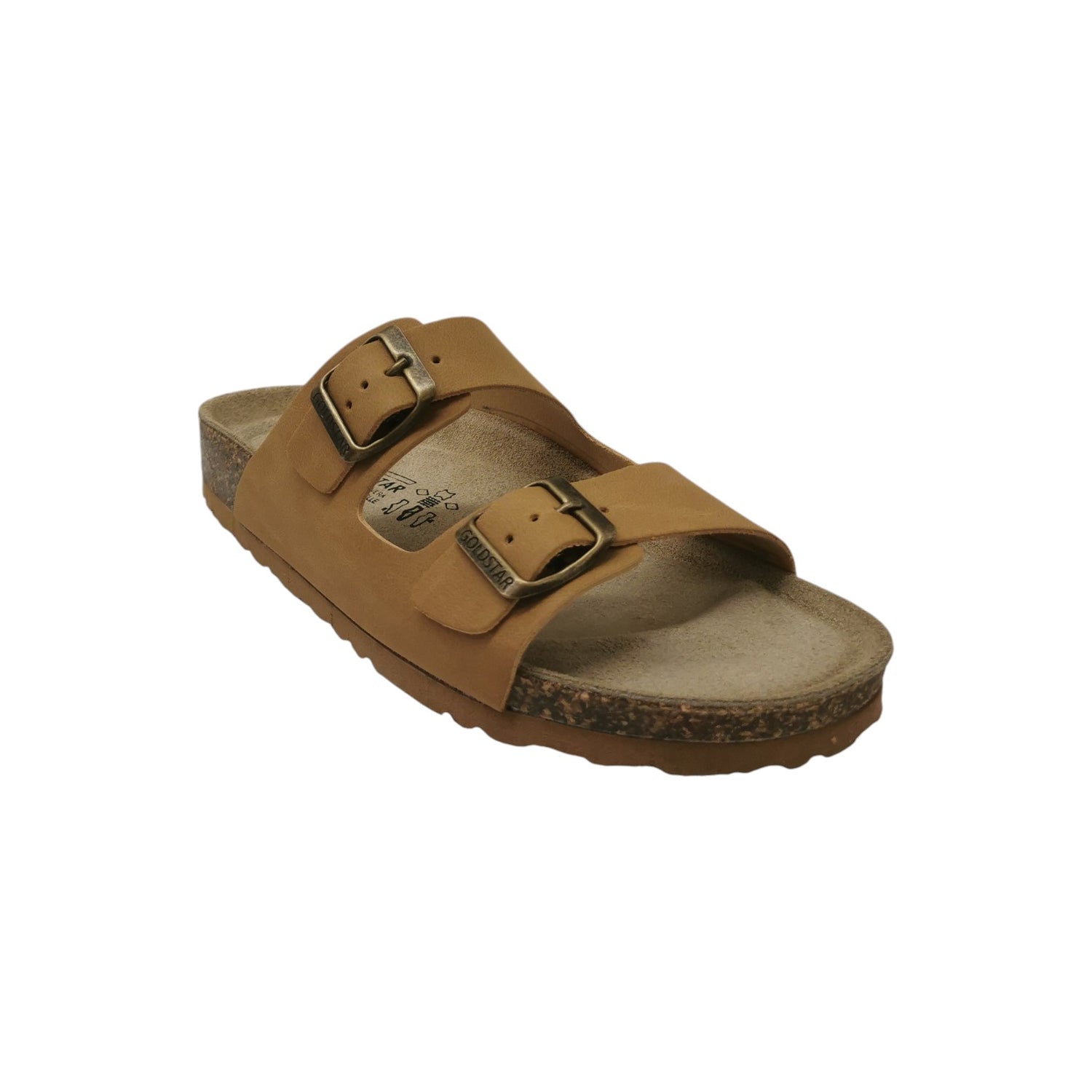 GoldStar Ciabatta Unisex Bambino Cuoio con Doppia Fibbia