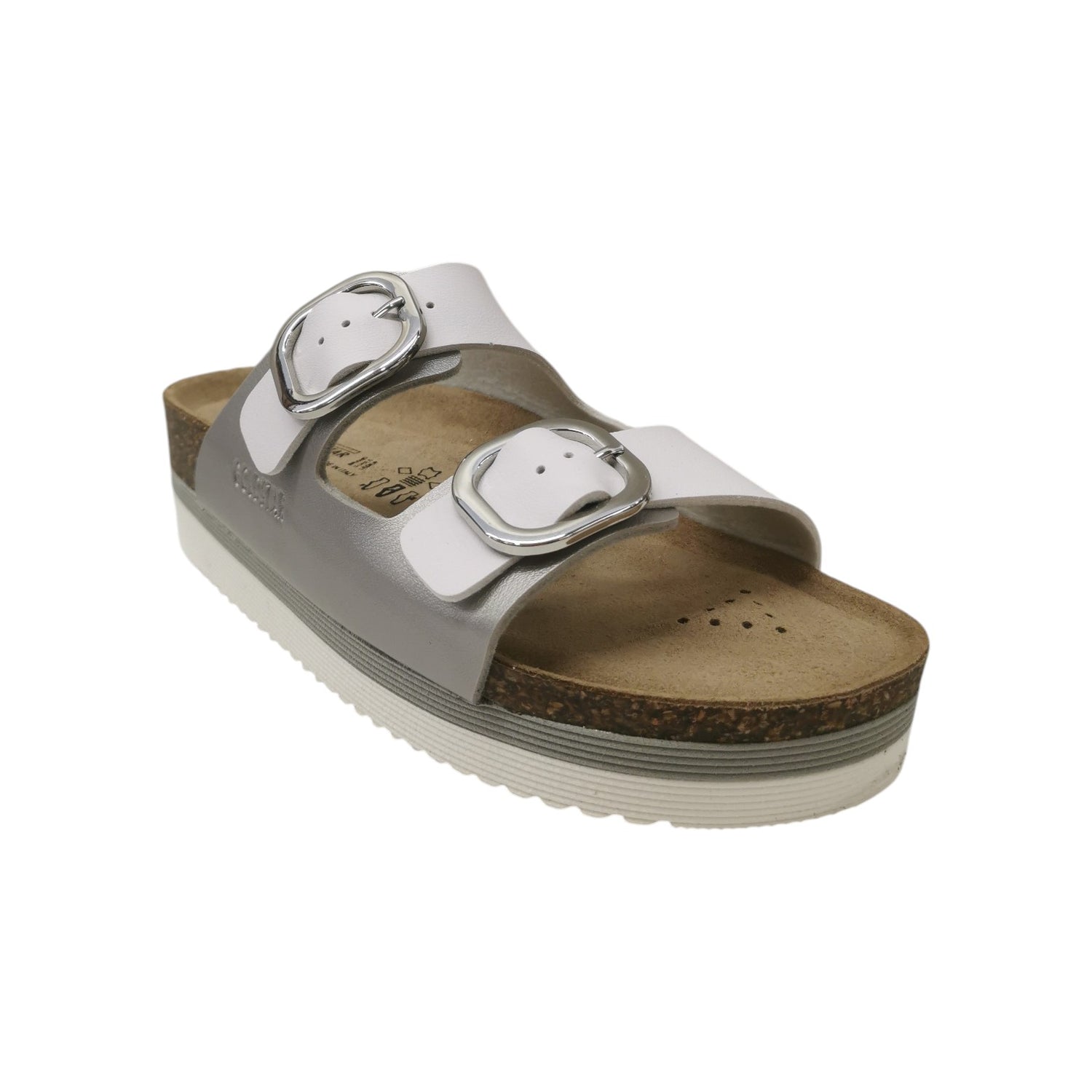 GoldStar Ciabatta Donna Platform Bianca