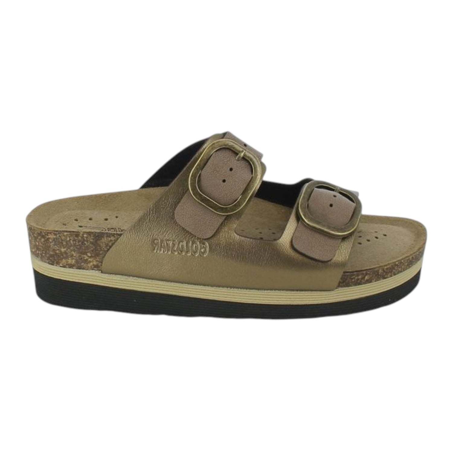 GoldStar Ciabatta Donna Platform Nocciola