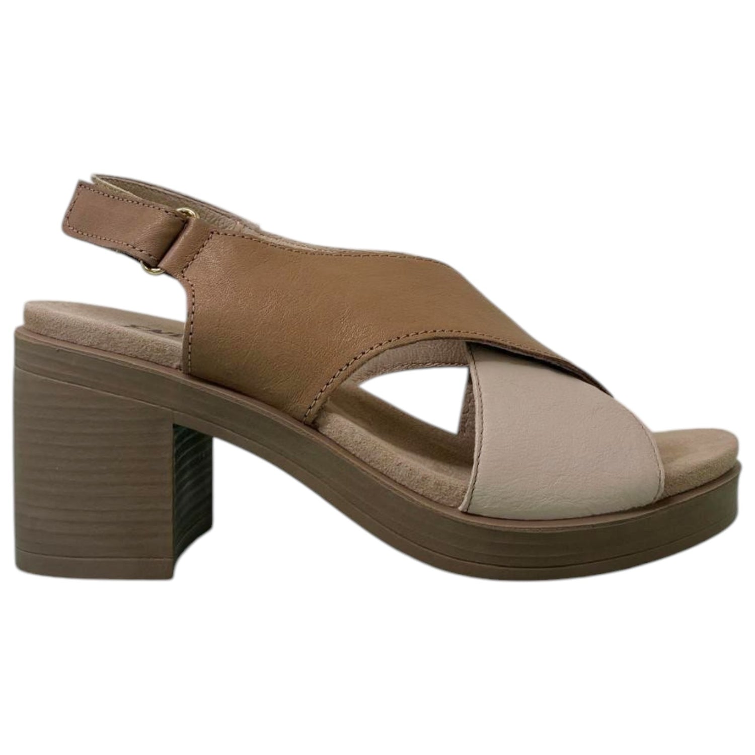 Enval Soft Sandalo Donna in Pelle Corda con Tacco Largo Alto 80mm