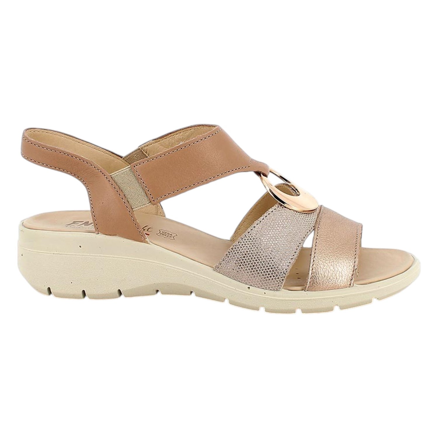 Enval Soft Sandalo Donna in Pelle Corda con Accessorio