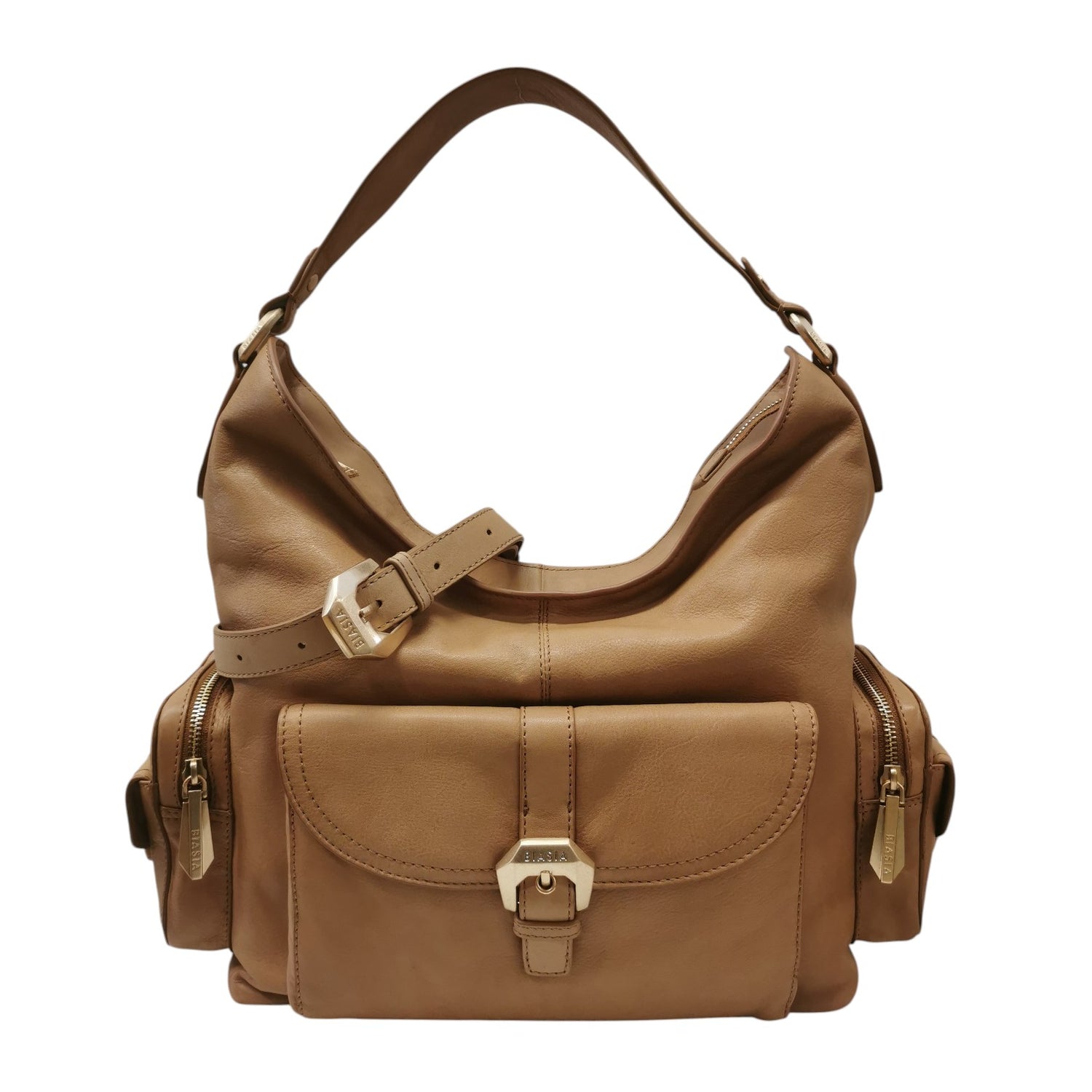 Biasia Borsa a Spalla Donna in Pelle Cuoio con Tasche