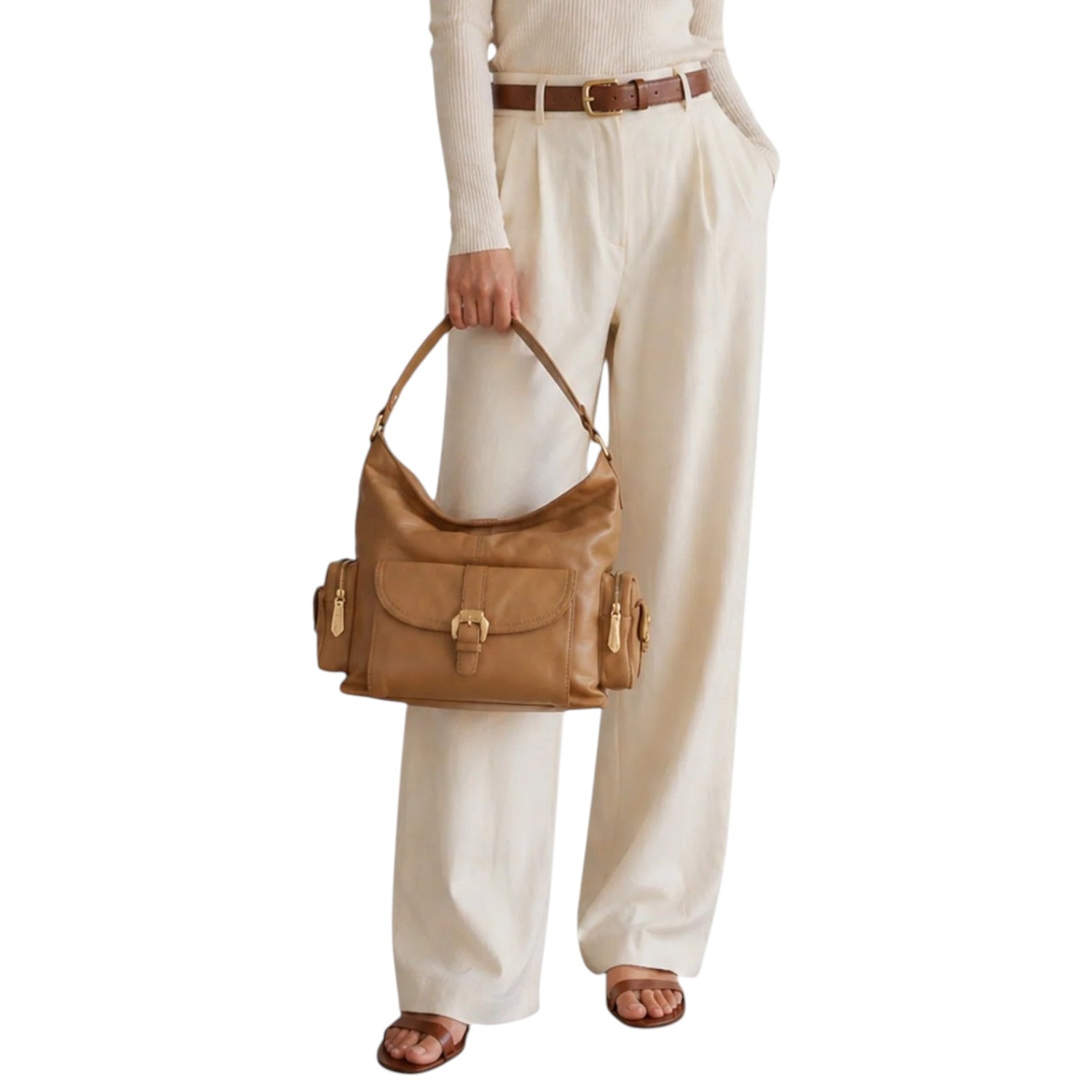 Biasia Borsa a Spalla Donna in Pelle Cuoio con Tasche