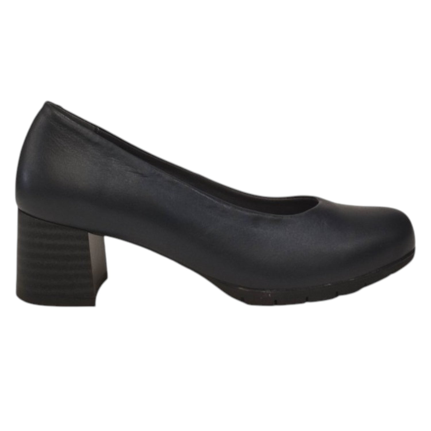 Pitillos Décolleté Donna in Pelle Blu con Tacco Largo 55mm