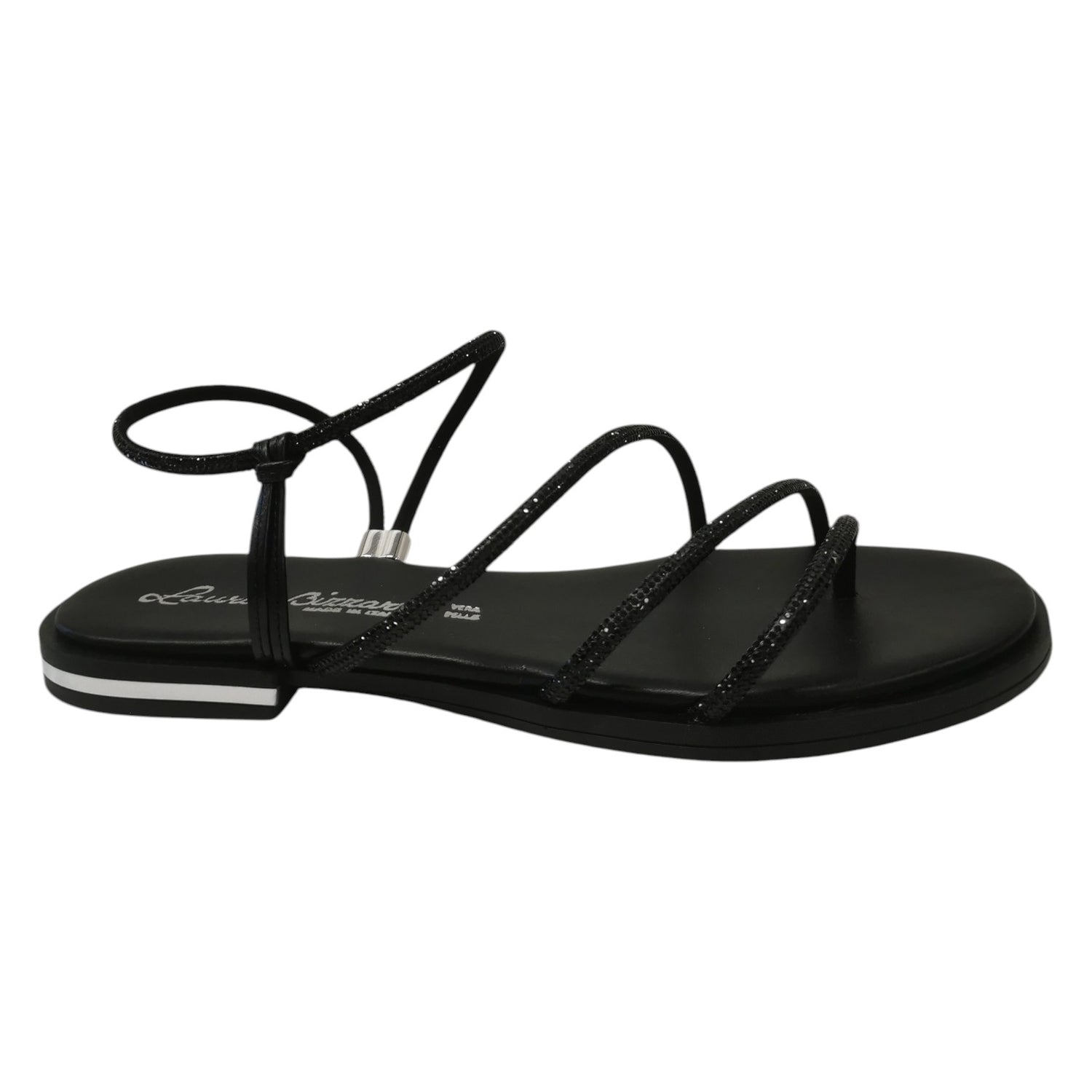 Laura Bizzarri Infradito Donna con Strass Nero