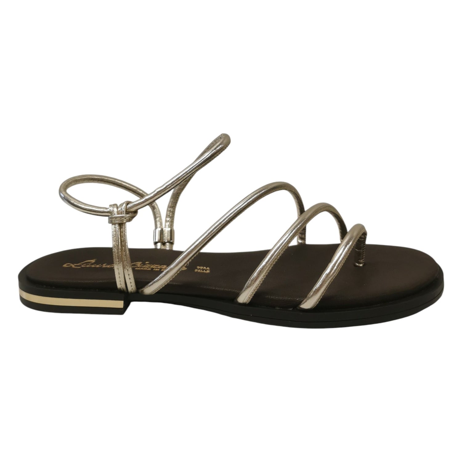 Laura Bizzarri Infradito Donna in Pelle Platino