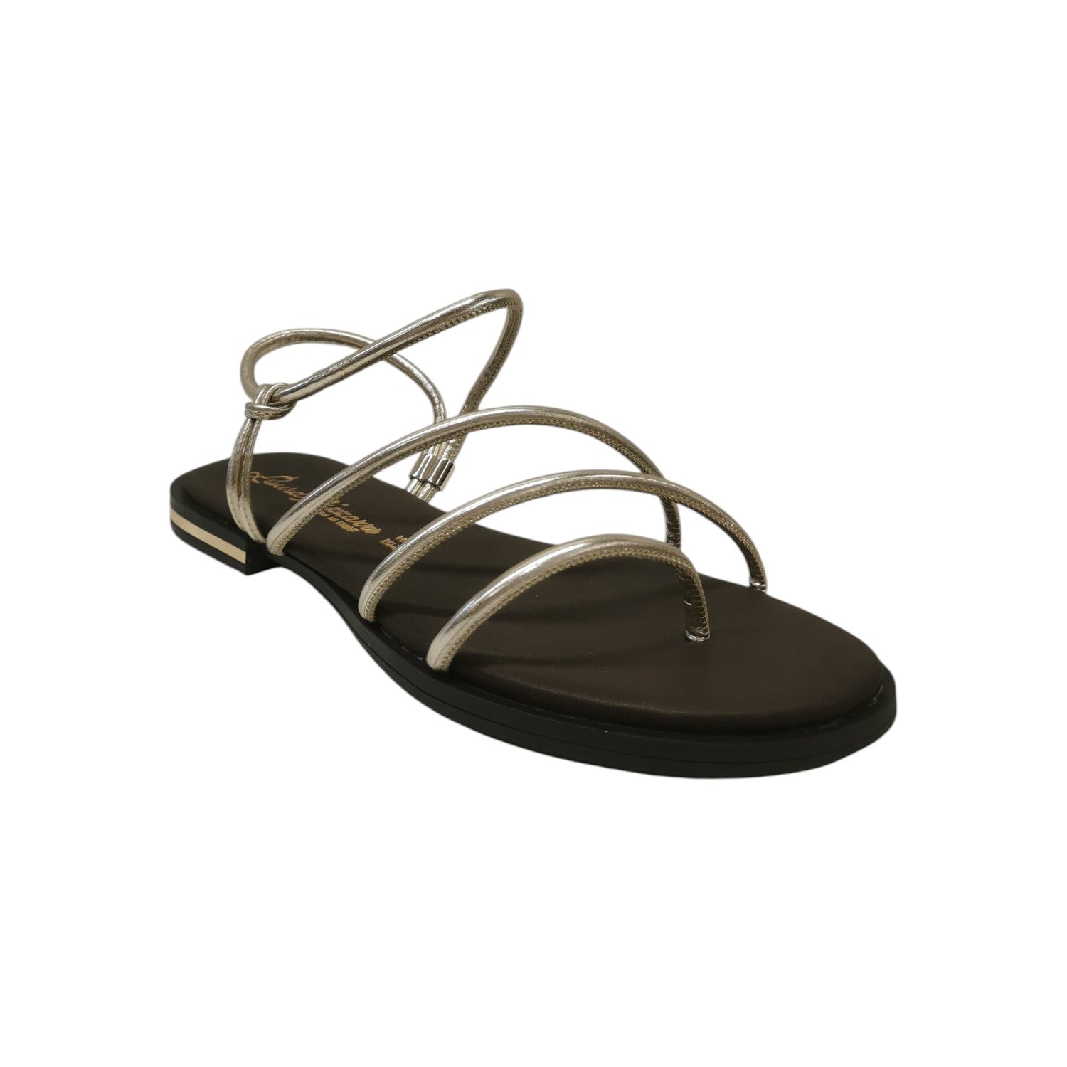 Laura Bizzarri Infradito Donna in Pelle Platino
