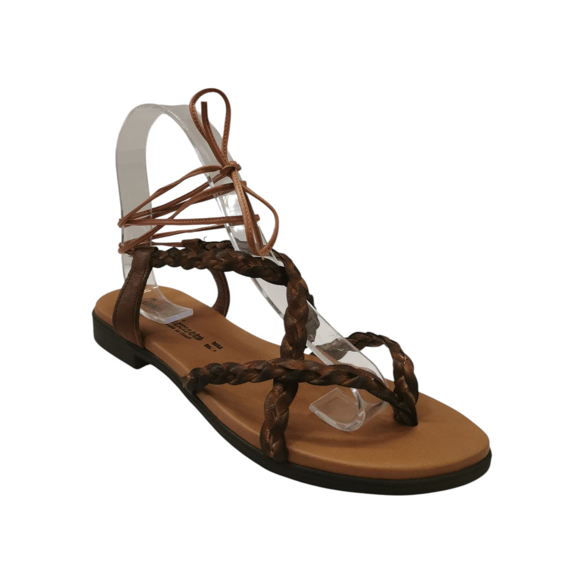 Laura Bizzarri Infradito Donna in Pelle Intrecciata Cuoio alla Schiava