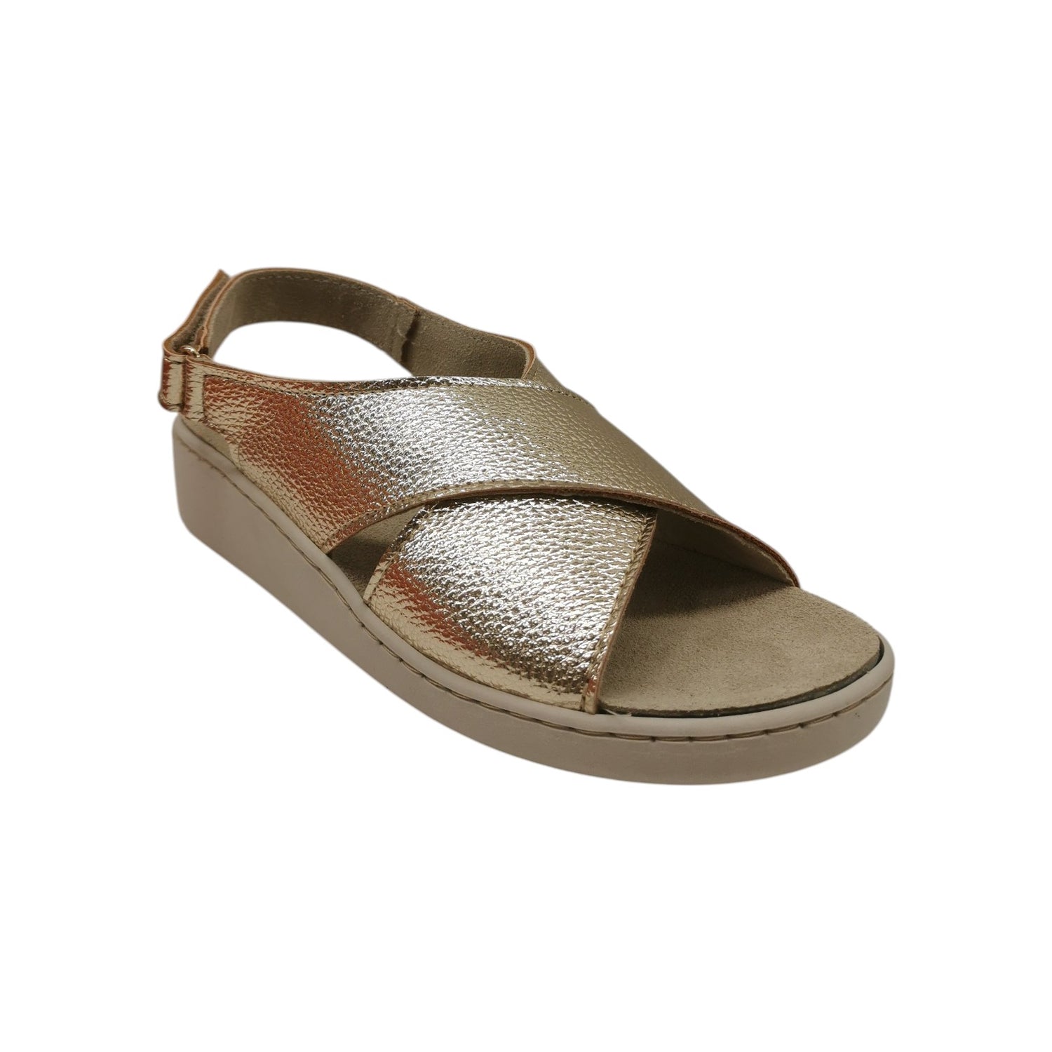Susimoda Sandalo Donna in Pelle Platino con Strappo