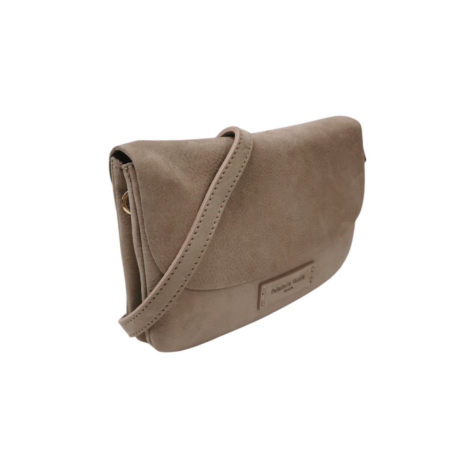 Pelletteria Veneta Borsa a Tracolla Donna in Pelle Nabuck Malva