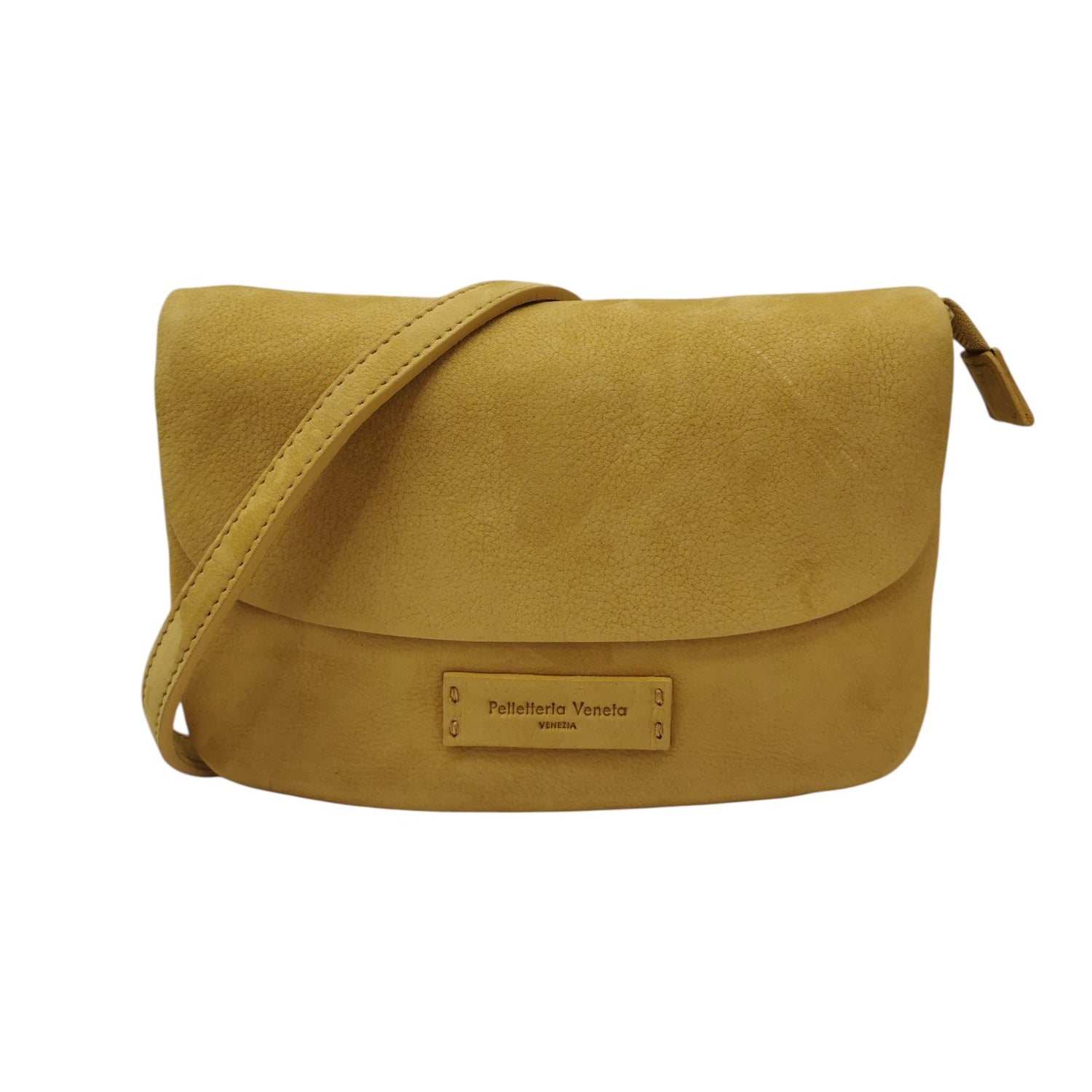 Pelletteria Veneta Borsa a Tracolla Donna in Pelle Nabuck Ocra
