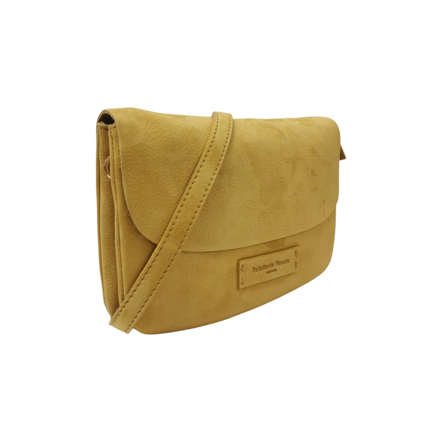Pelletteria Veneta Borsa a Tracolla Donna in Pelle Nabuck Ocra