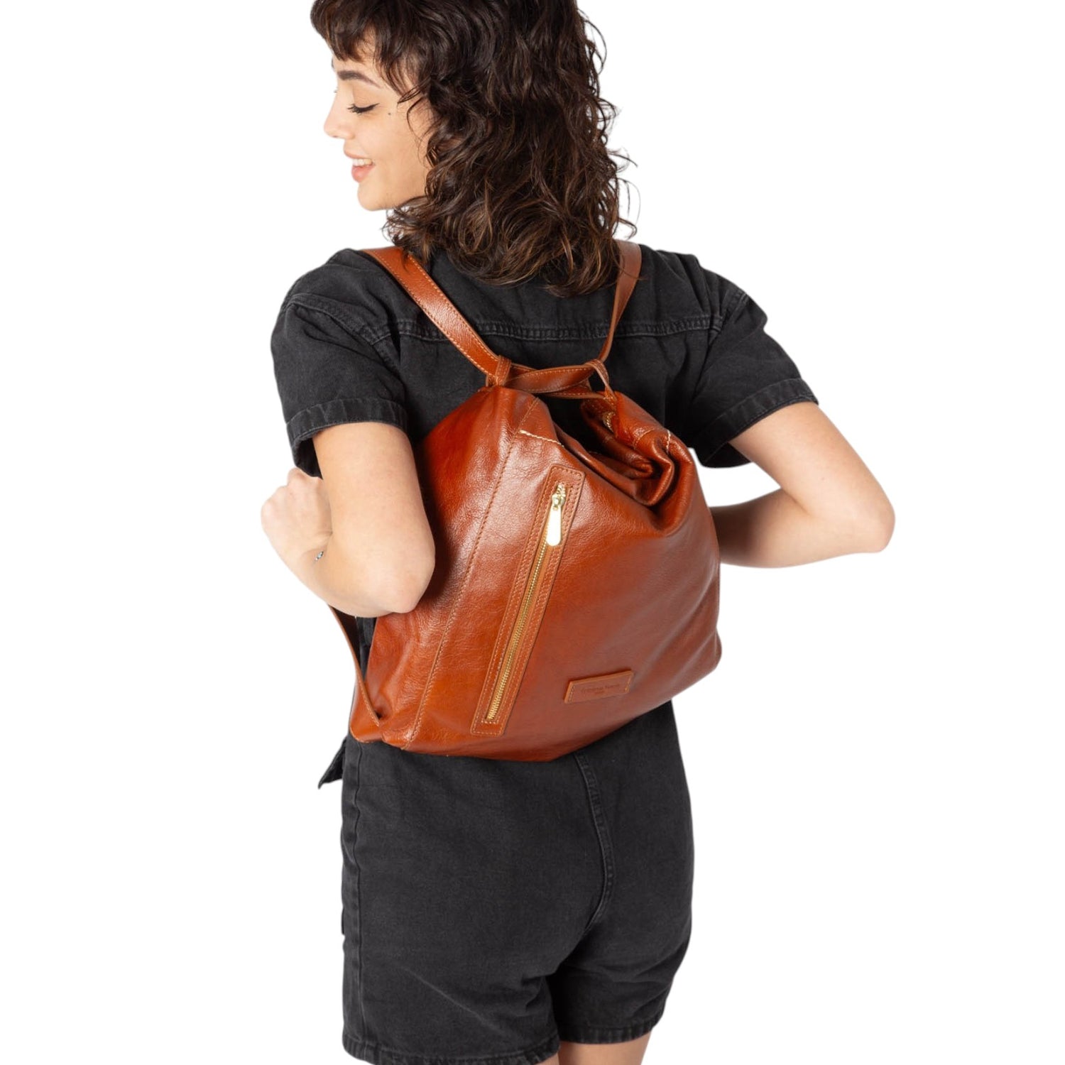 Pelletteria Veneta Borsa/Zaino Donna in Pelle Cuoio
