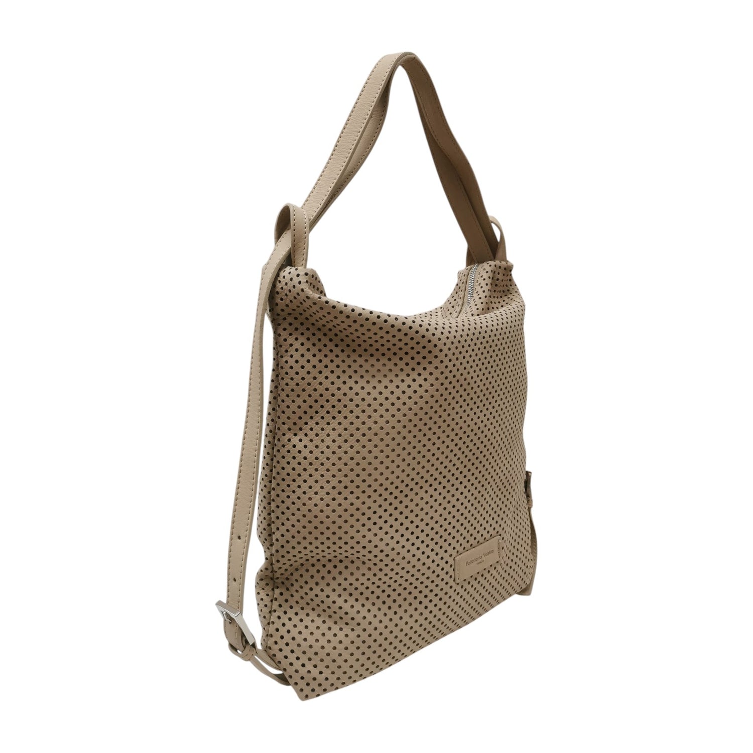 Pelletteria Veneta Borsa/Zaino Donna in Nabuck Traforato Marmo