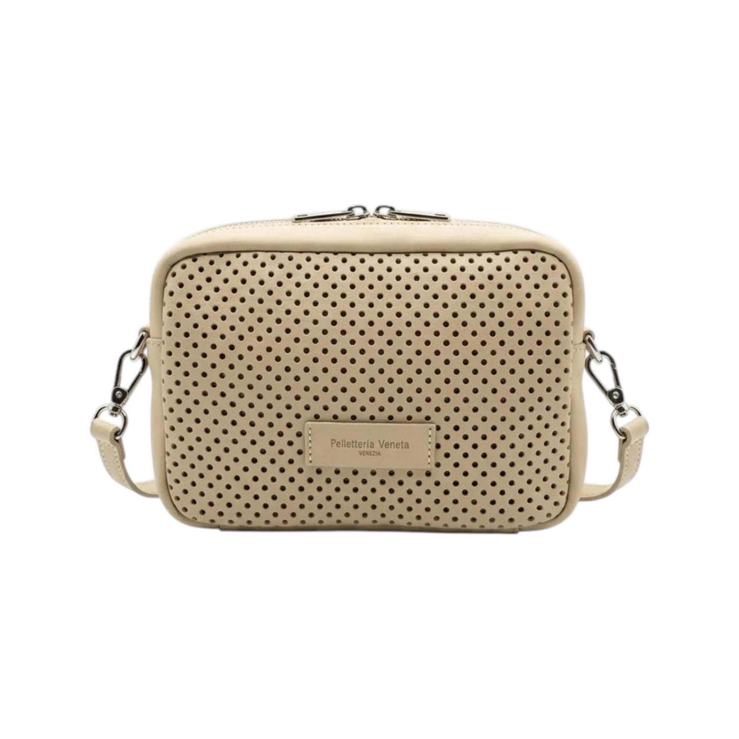 Pelletteria Veneta Camera Bag Donna Traforata Marmo
