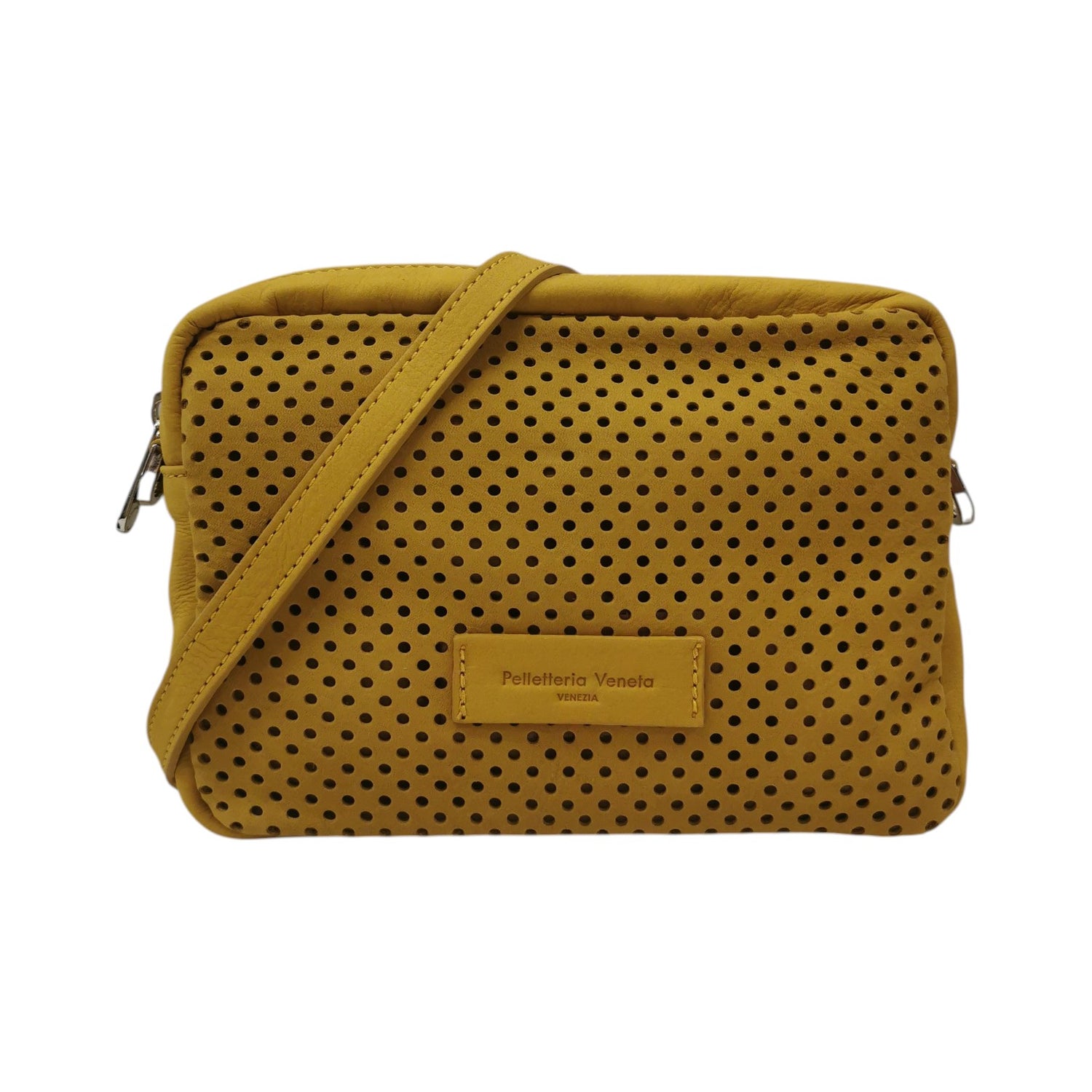 Pelletteria Veneta Camera Bag Donna Traforata Ocra