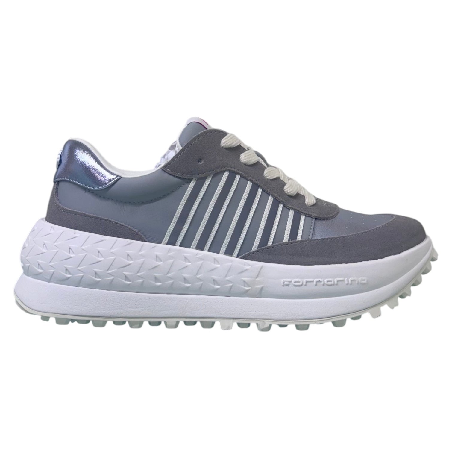 Fornarina Double Run Sneakers Donna Grigio Argento