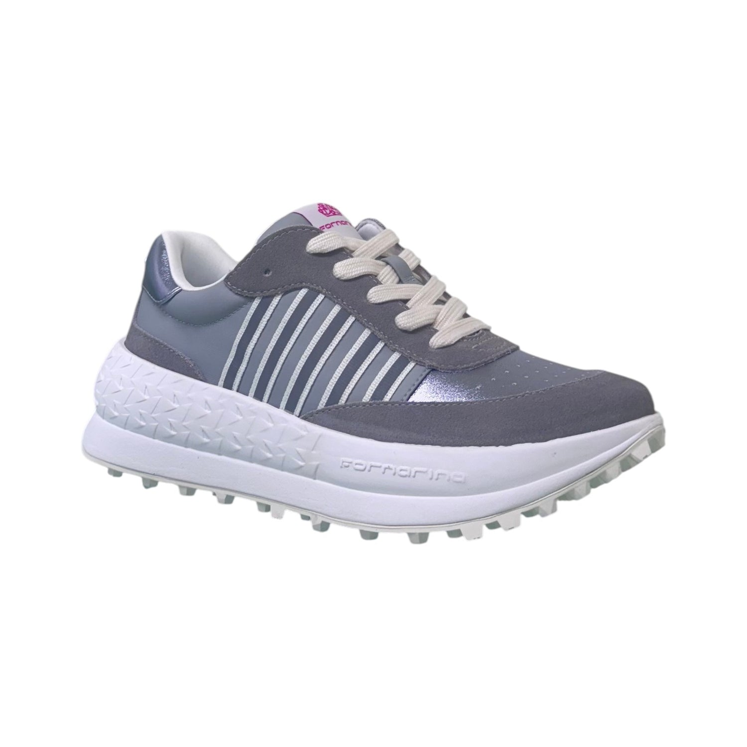Fornarina Double Run Sneakers Donna Grigio Argento