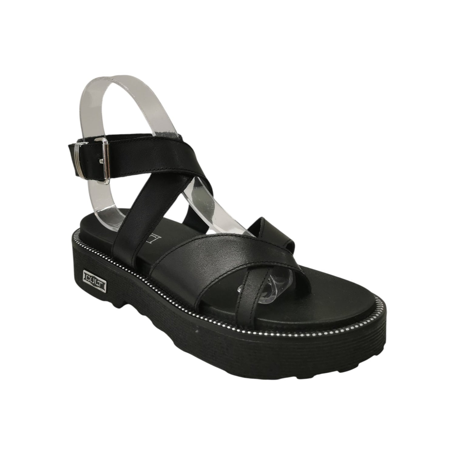 Cult Infradito Donna in Pelle Nera