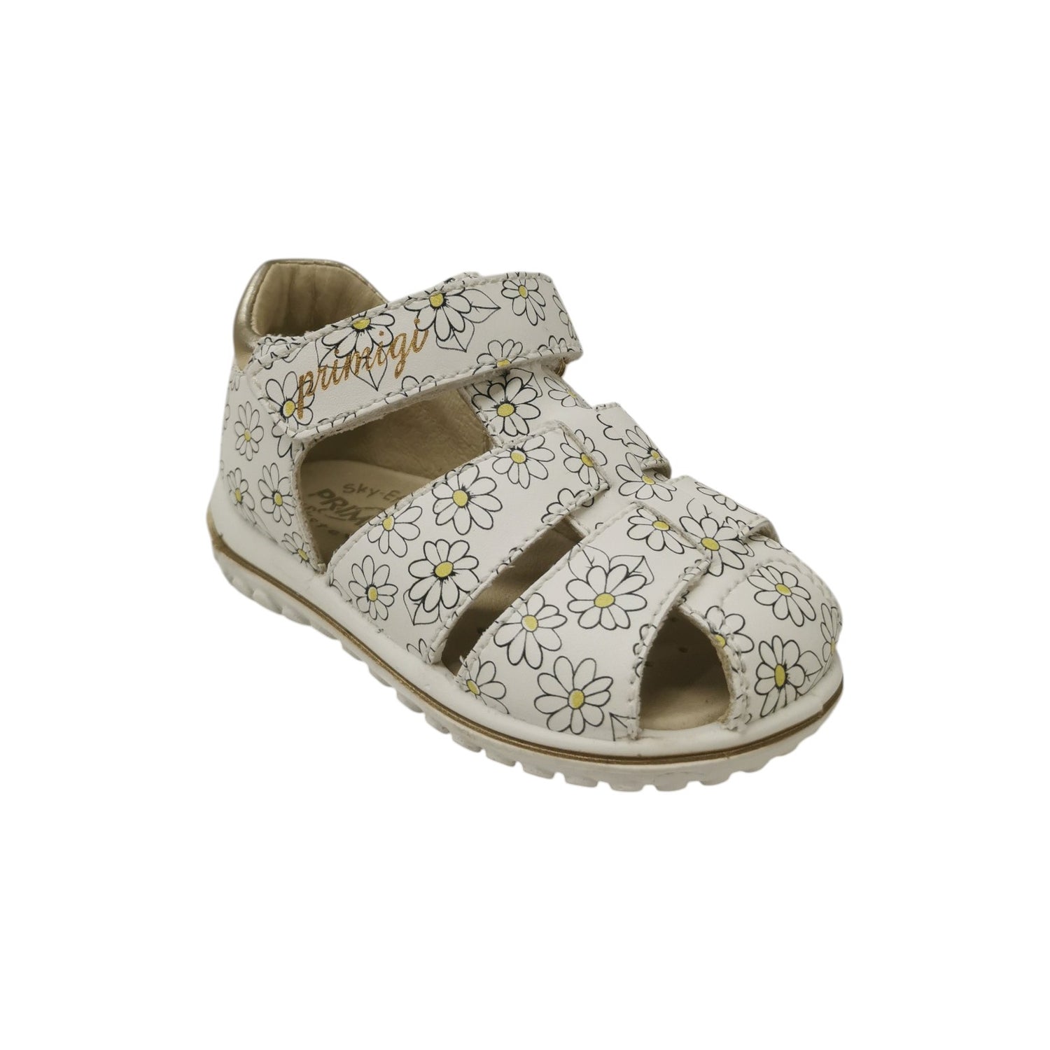 Primigi Ragnetto Bambina Bianco con Fiori e Strappo