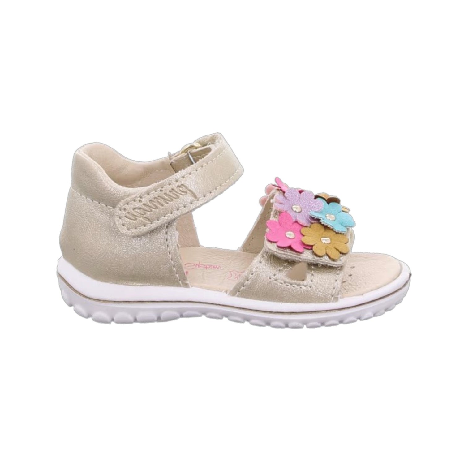 Primigi Sandalo Donna in Pelle Platino con Fiori