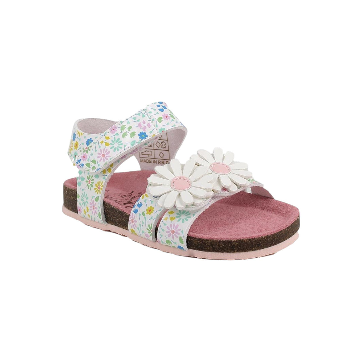 Primigi Sandalo Bambina Bianco con Stampa Floreale Multi