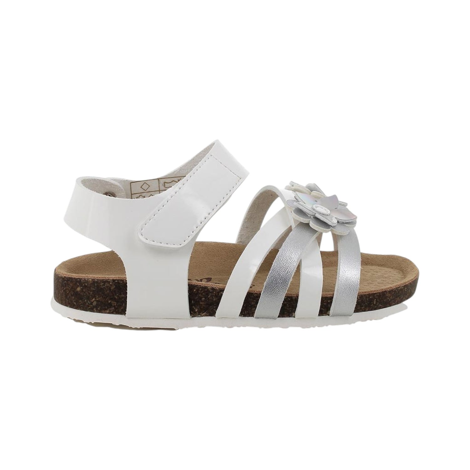 Primigi Sandalo Bambina Bianco Argento con Fiore