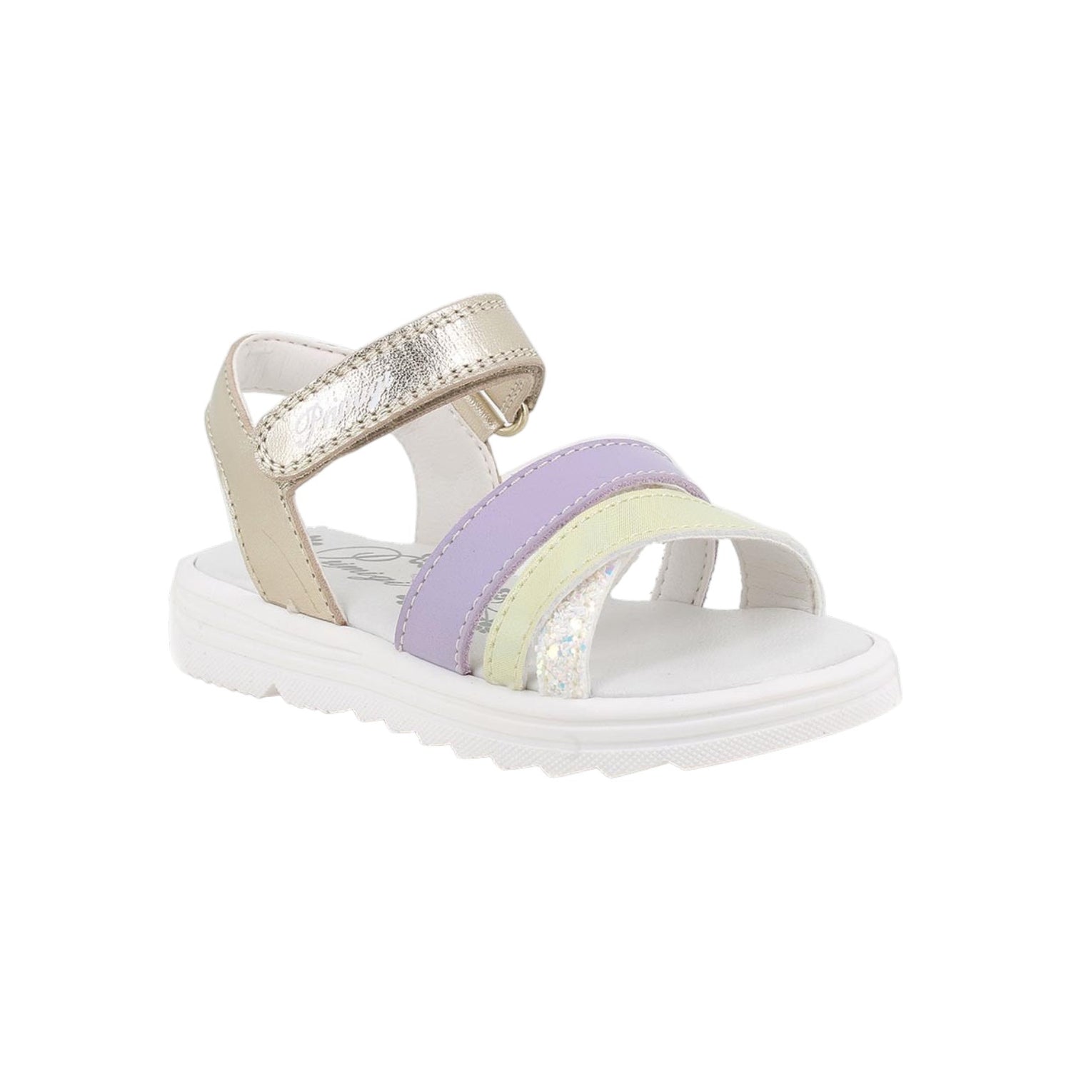 Primigi Sandalo Bambina in Pelle Platino Glicine