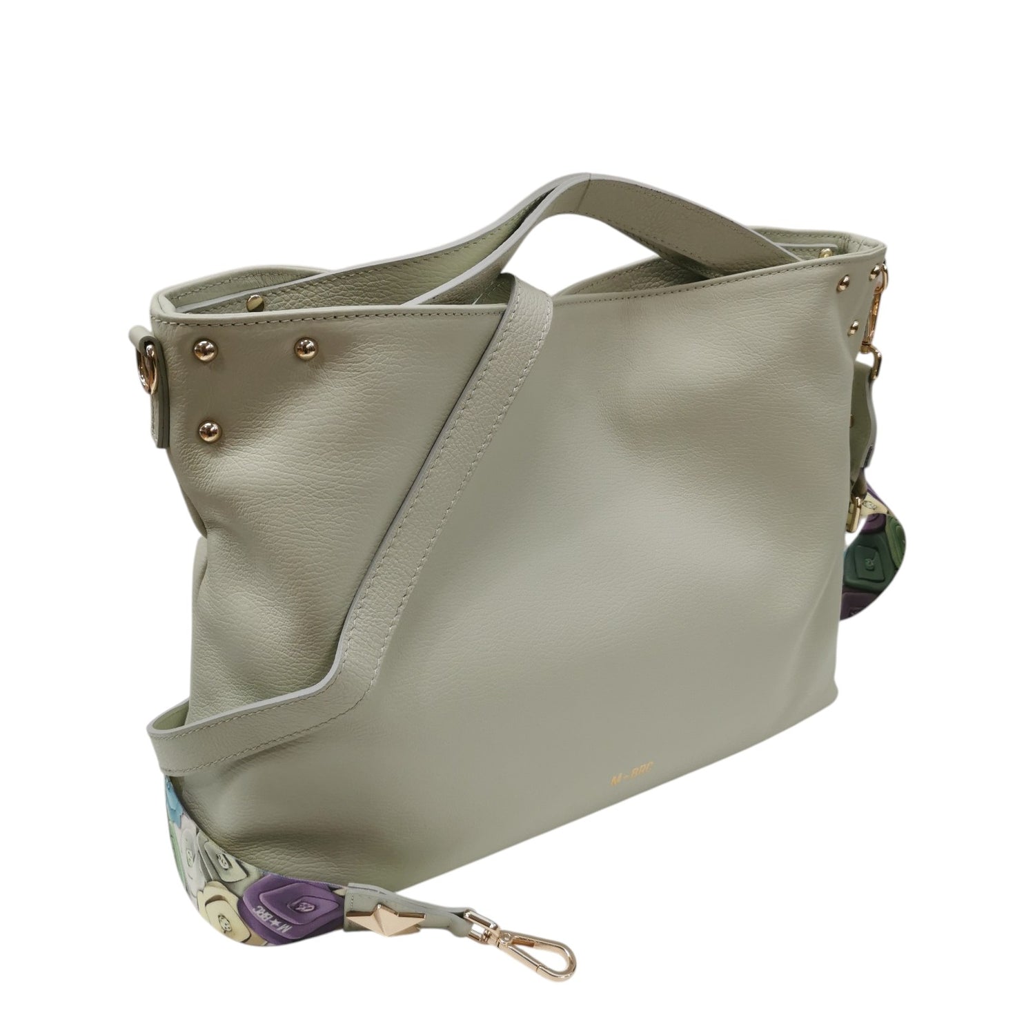 M Brc Borsa a Spalla Donna Linea Obona Grande in Pelle Acqua