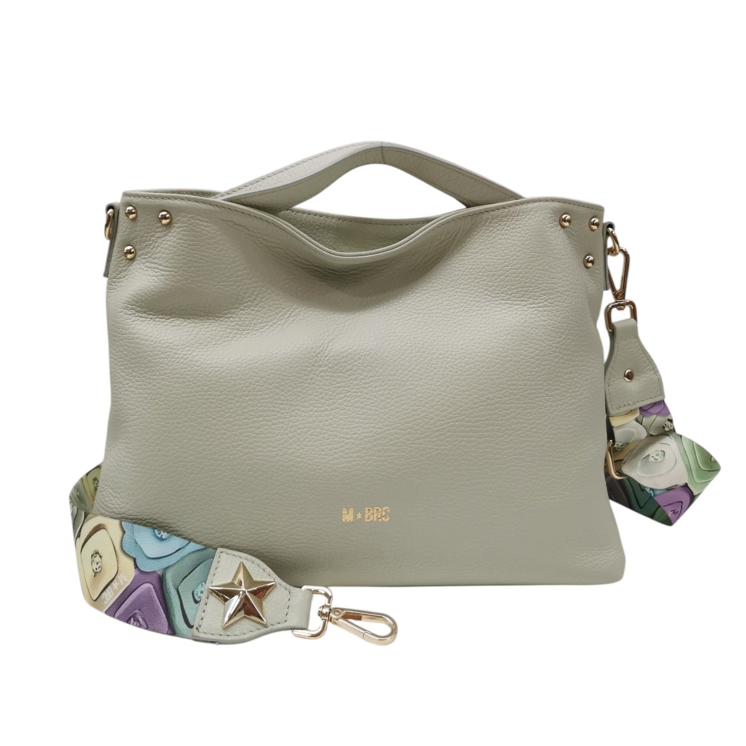 M Brc Borsa a Mano Donna Linea Obona Media in Pelle Acqua
