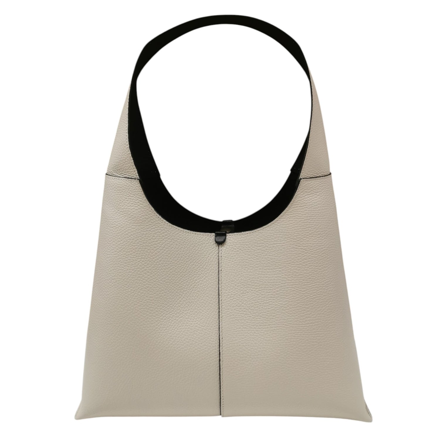 M Brc Borsa a Spalla Donna Grande Linea Luna in Pelle Avorio con Pochette