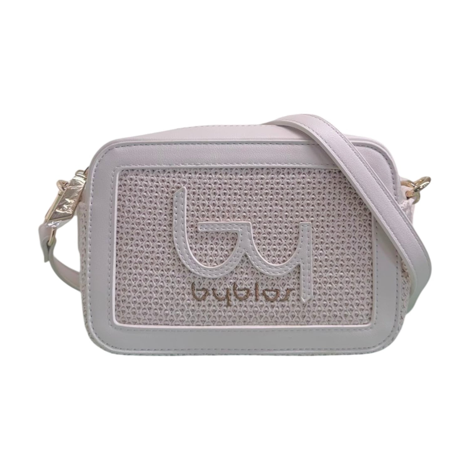 By Byblos Tracolla Donna Naturale Avorio in Raffia e Ecopelle