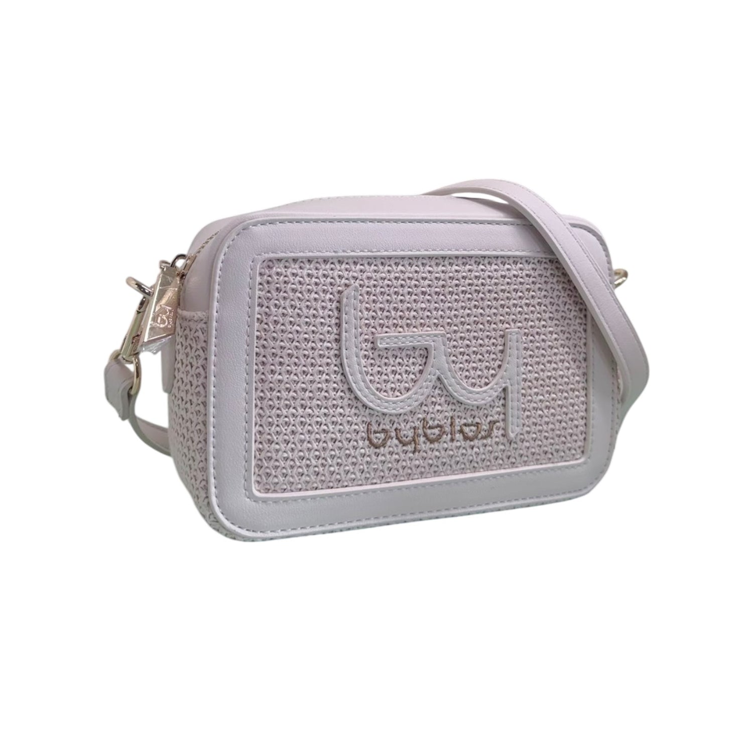 By Byblos Tracolla Donna Naturale Avorio in Raffia e Ecopelle