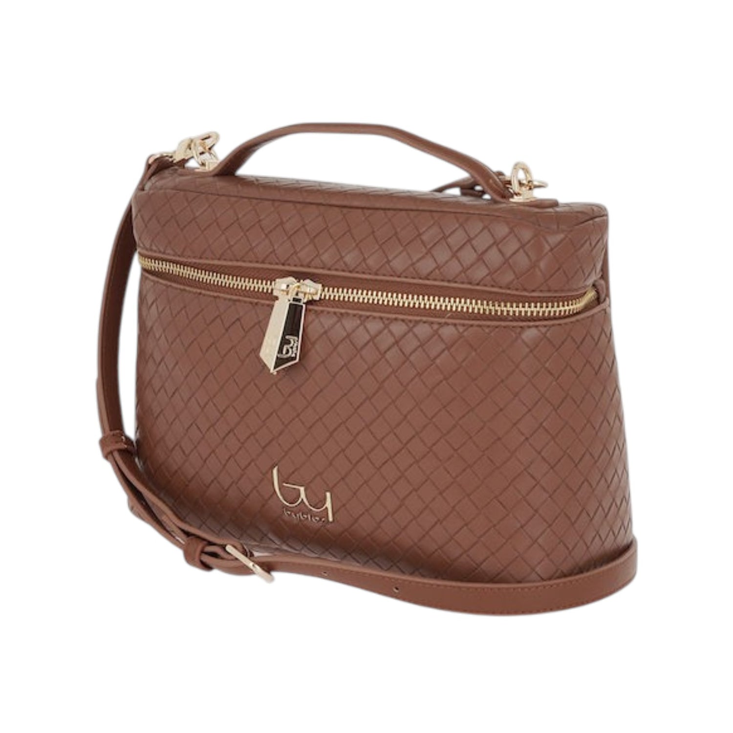 By Byblos Borsa a Mano Media Donna Intrecciata Cuoio con Tracolla