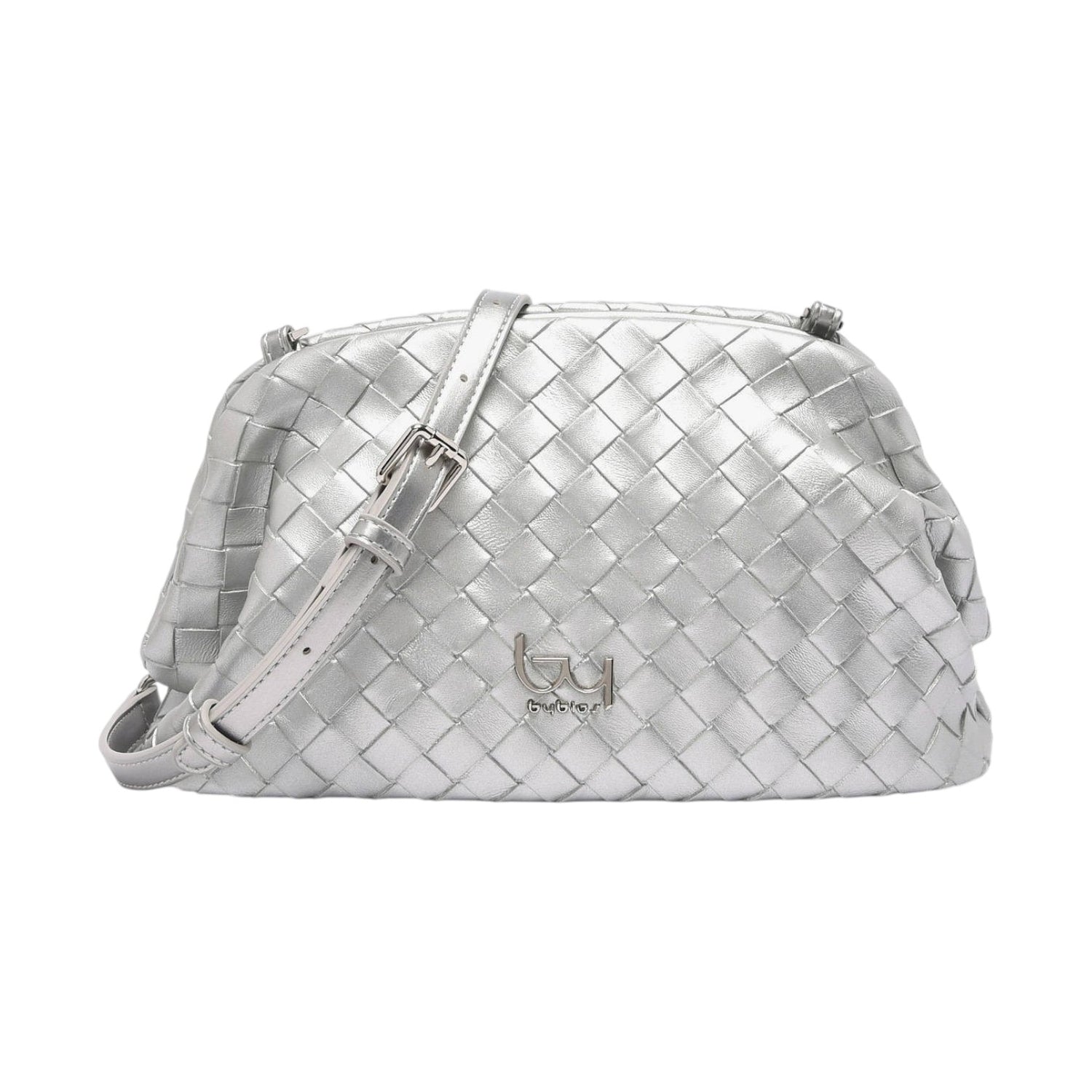 By Byblos Borsa a Tracolla Intrecciata Donna Argento