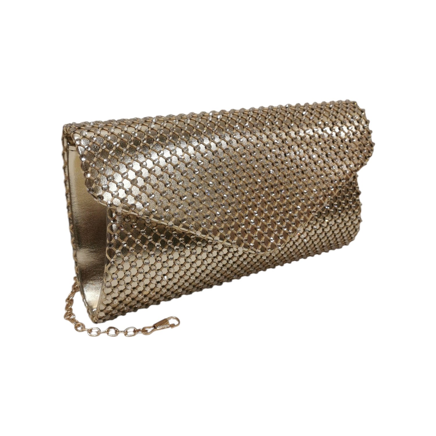 Cayetano Giménez Pochette Donna Oro con Strass