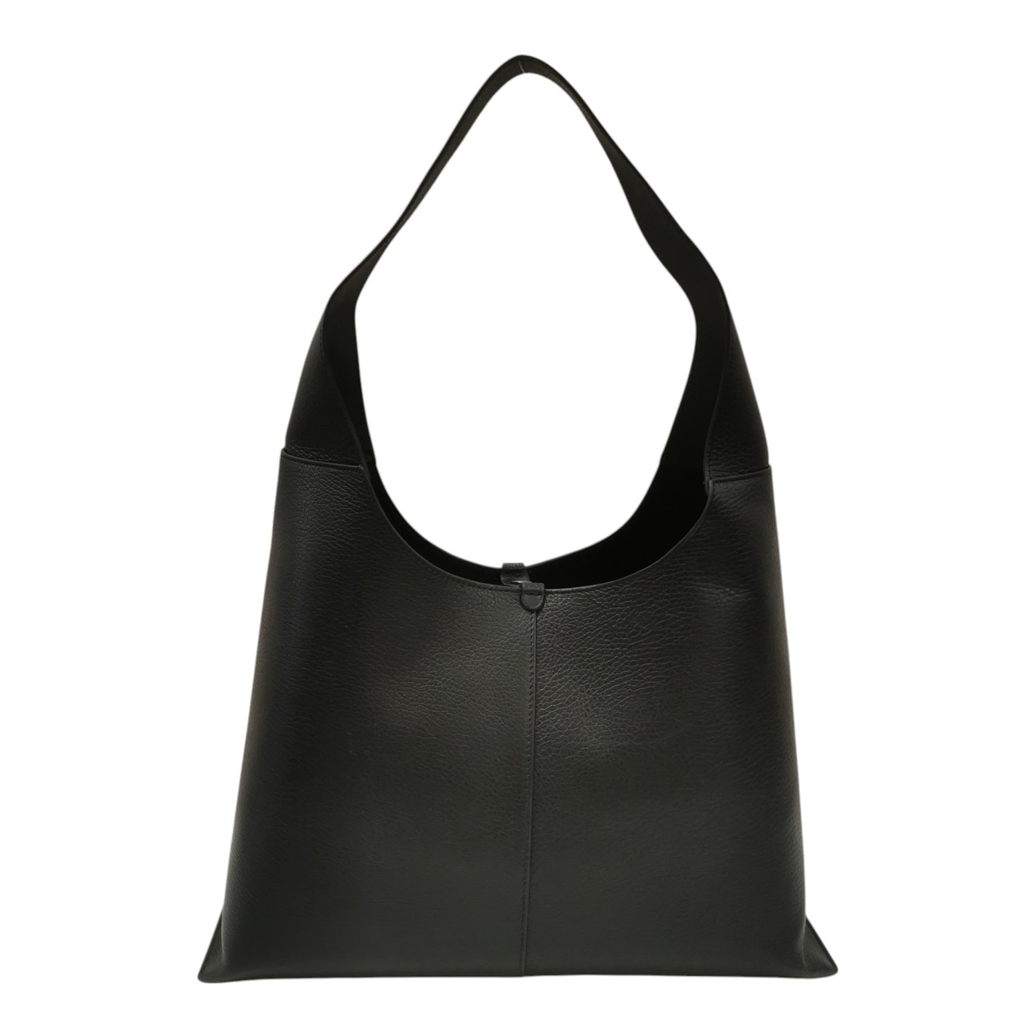 M Brc Borsa a Spalla Donna Grande Linea Luna in Pelle Nera con Pochette