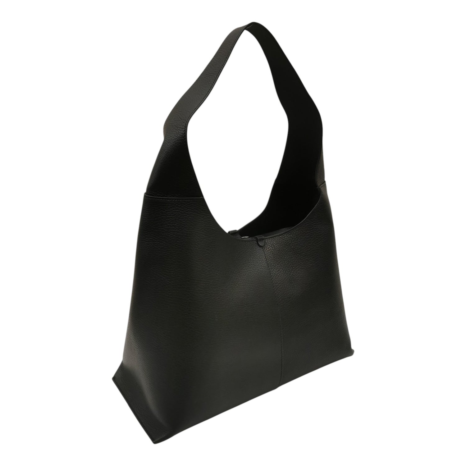 M Brc Borsa a Spalla Donna Grande Linea Luna in Pelle Nera con Pochette