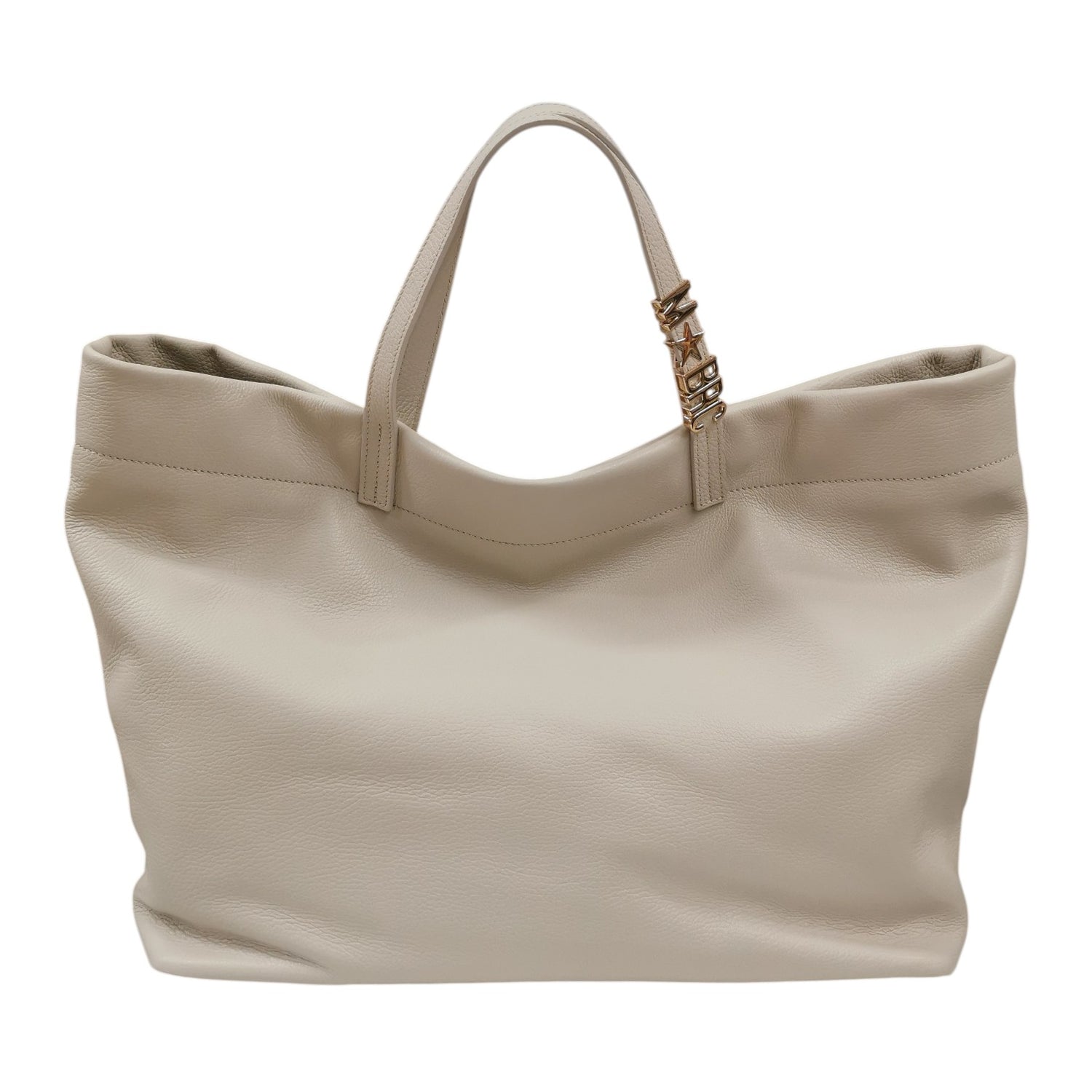 M Brc Borsa a Mano Grande Donna Linea Block Avorio