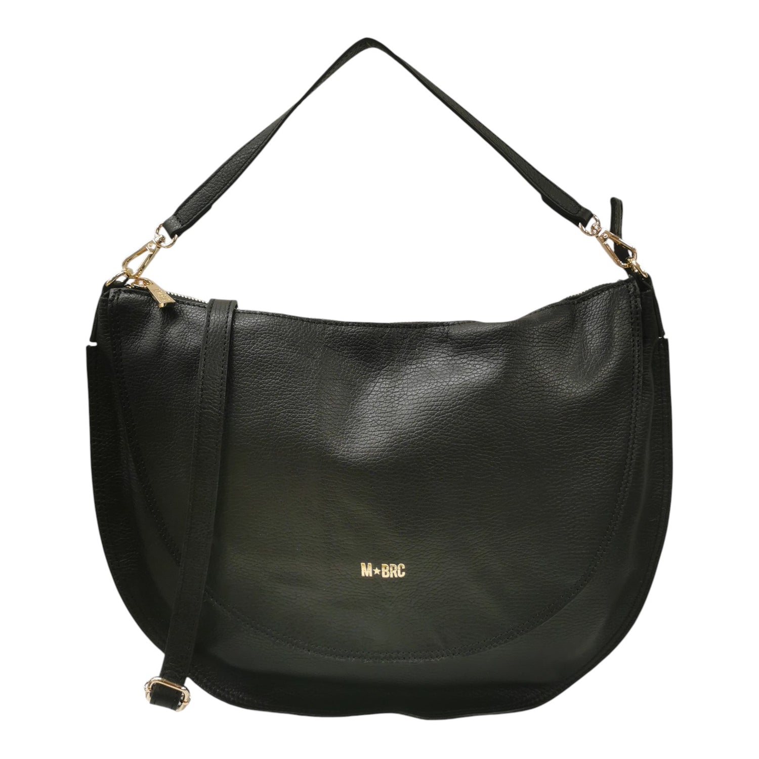M Brc Borsa a Spalla Mezzaluna Grande Donna Linea Sole Nera