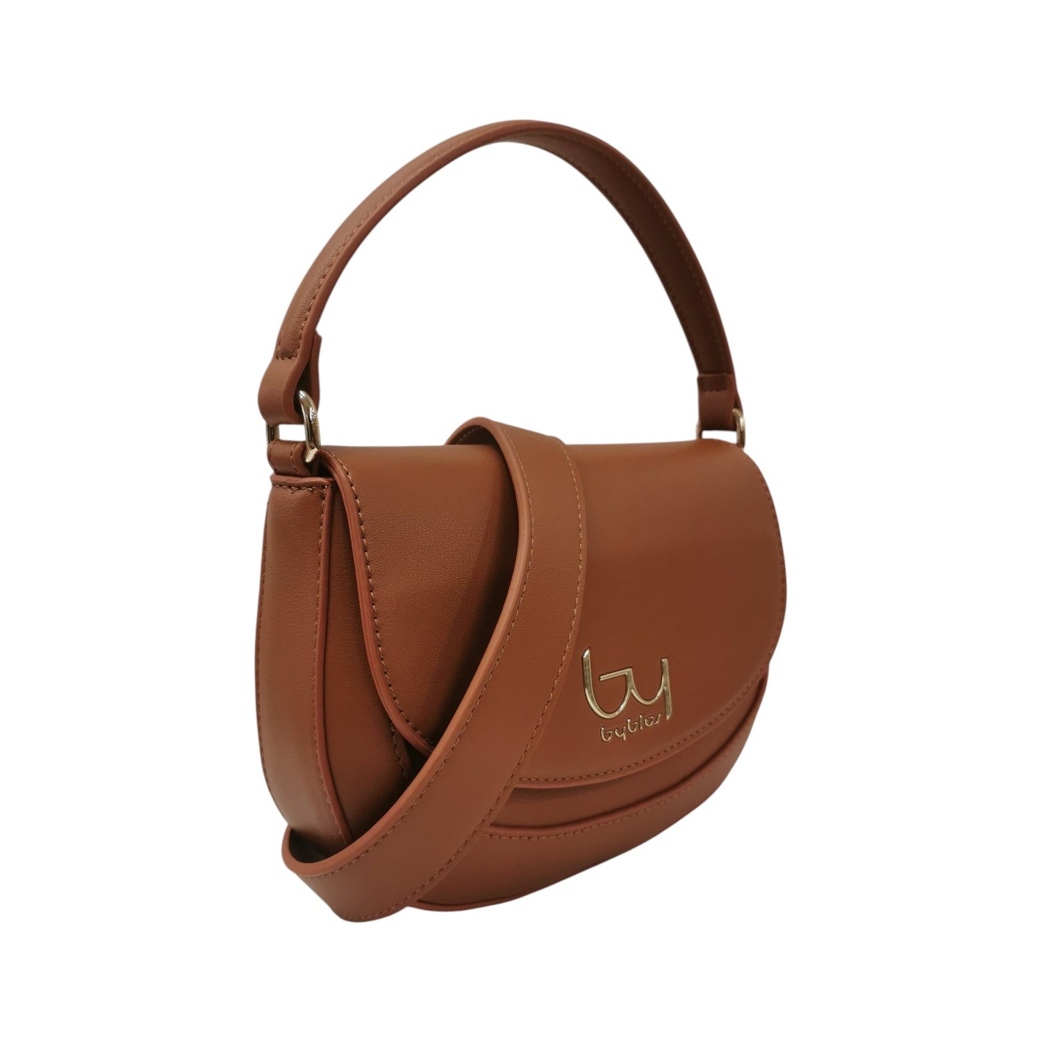By Byblos Borsa a Mano Donna in Ecopelle Cuoio con Tracolla