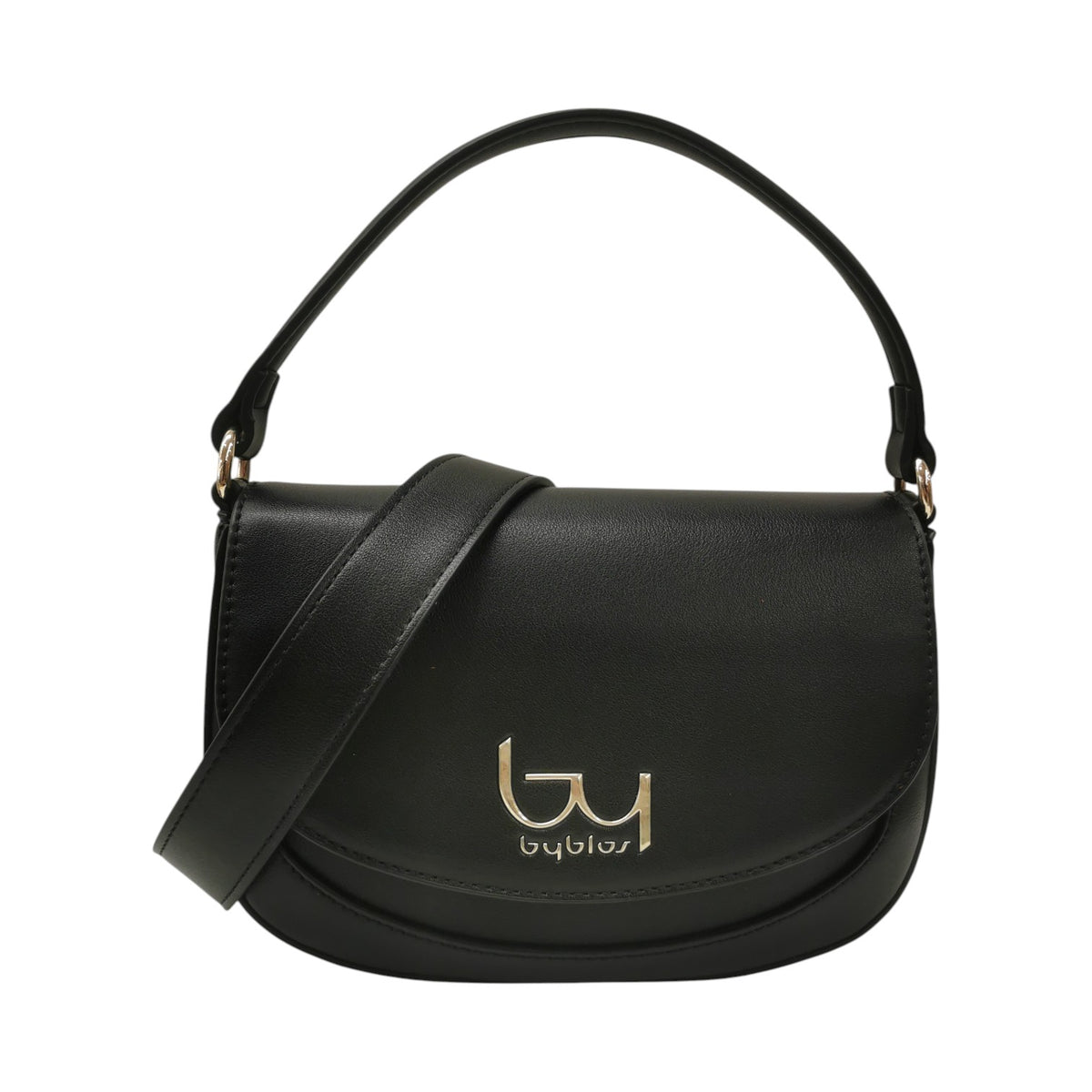 By Byblos Borsa a Mano Donna in Ecopelle Nera con Tracolla