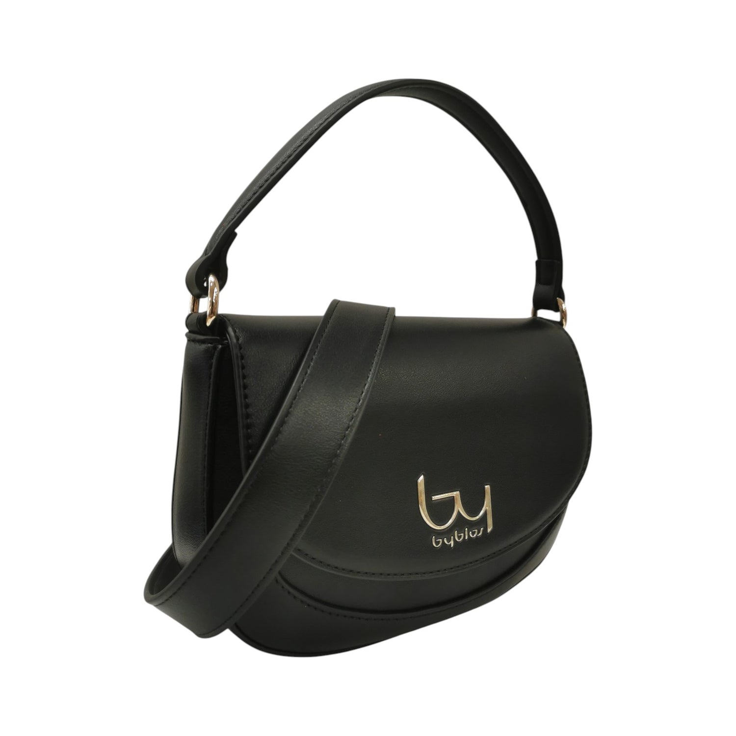 By Byblos Borsa a Mano Donna in Ecopelle Nera con Tracolla