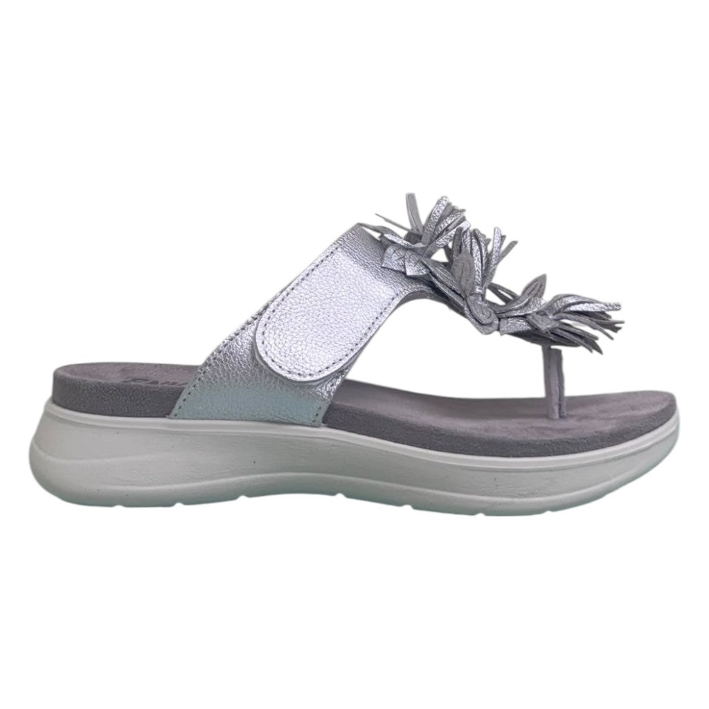 Enval Soft Infradito Donna in Pelle Argento