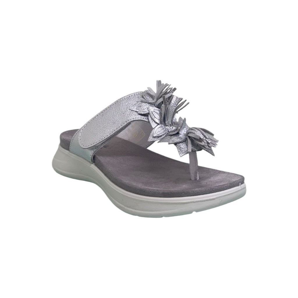 Enval Soft Infradito Donna in Pelle Argento
