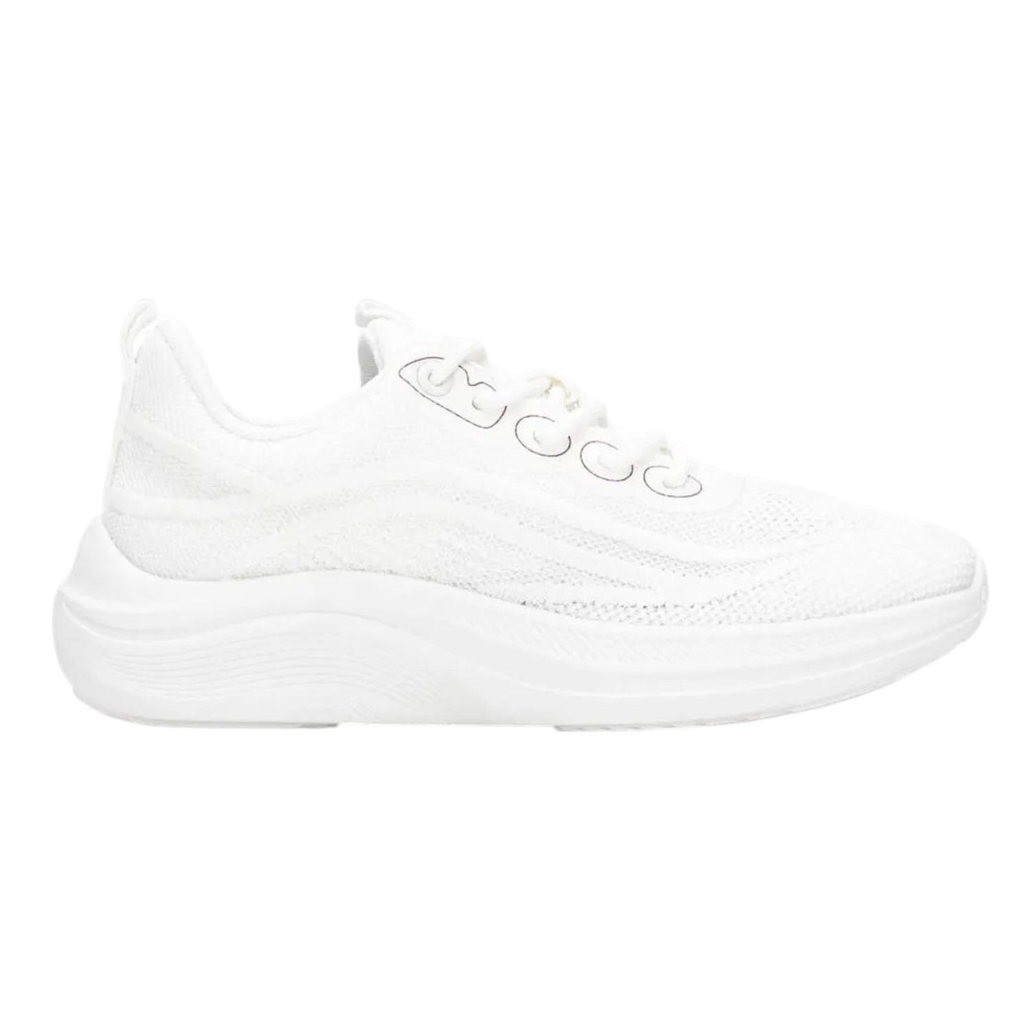 Refresh Sneakers Donna in Tessuto Bianca Rialzata