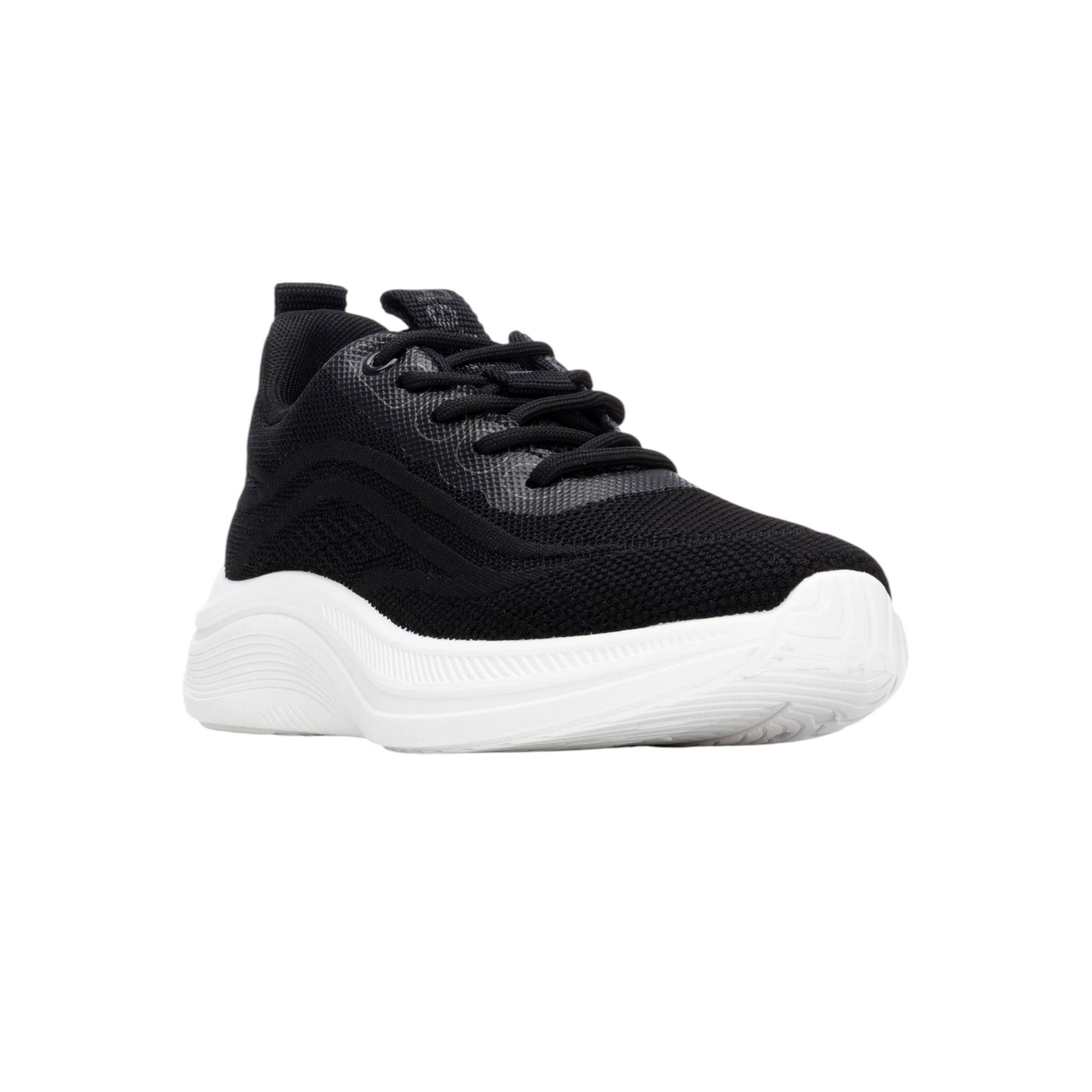 Refresh Sneakers Donna in Tessuto Nera Rialzata